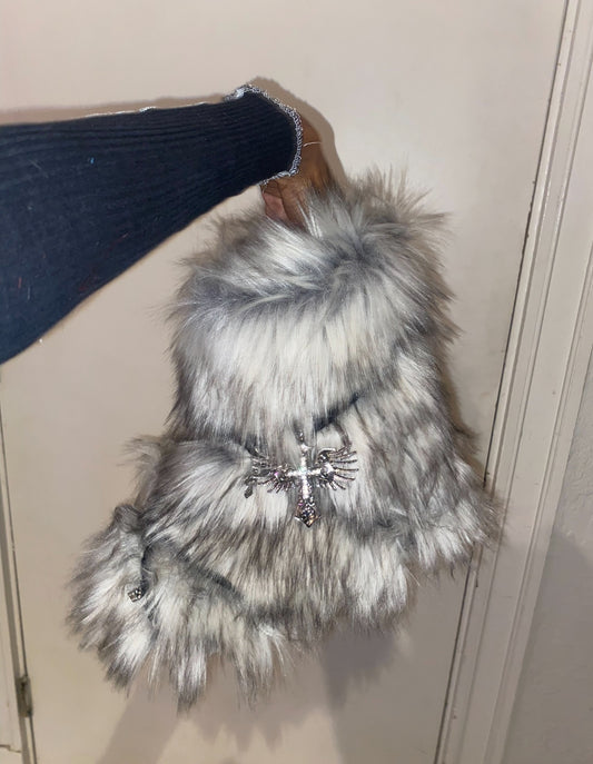 Charm Fur Boots/Silver